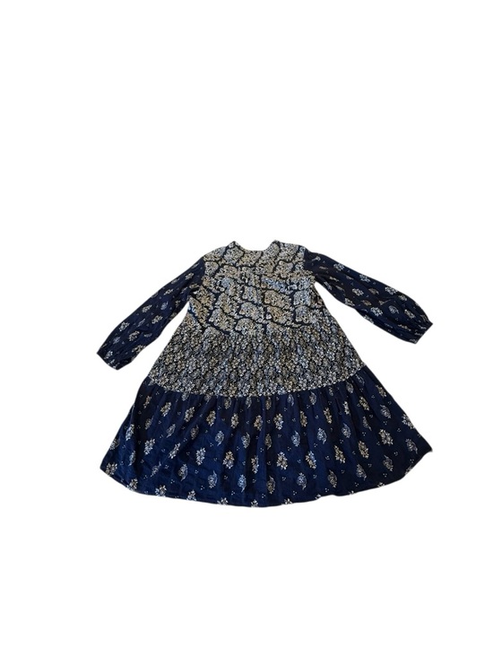 Anthropologie Maeve Carlita Navy Long Full Sleeve Tassel Festival  Dress Medium - Picture 16 of 17